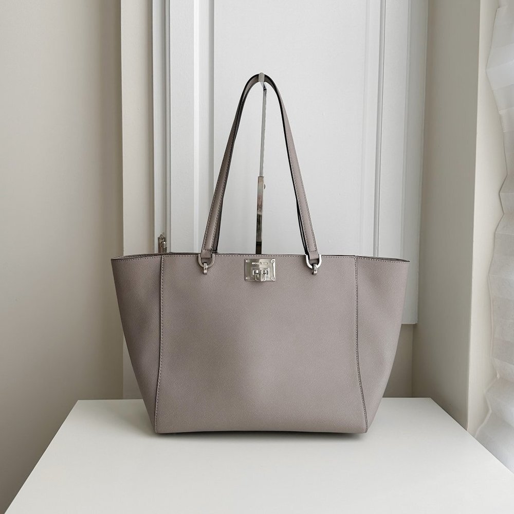 Michael Kors Taupe Grey Tote Bag Purse